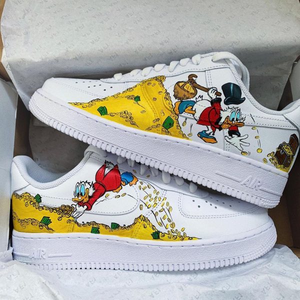 Scrooge McDuck Painting Custom Air Force 1