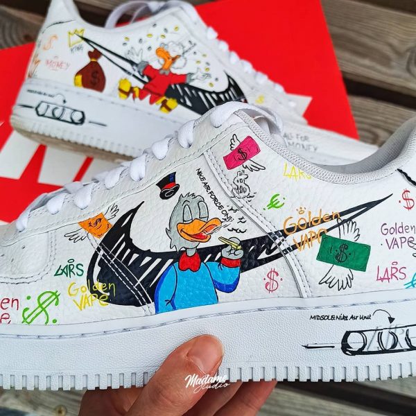 Scrooge McDuck Handpainted Custom Air Force 1