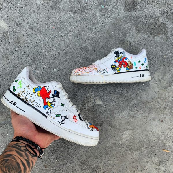 Scrooge McDuck Handpainting Custom Air Force 1