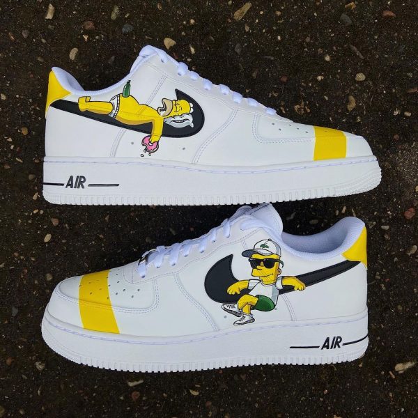 Simpsons Painting Custom Air Force 1