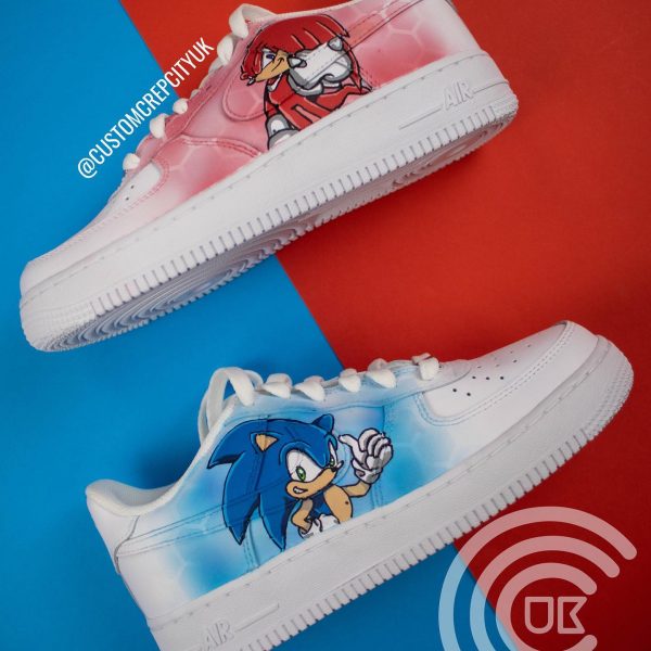 Sonic Handpainted Custom Air Force 1