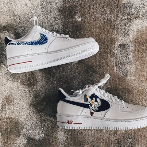 Sonic HedgeHog Painting Custom Air Force 1