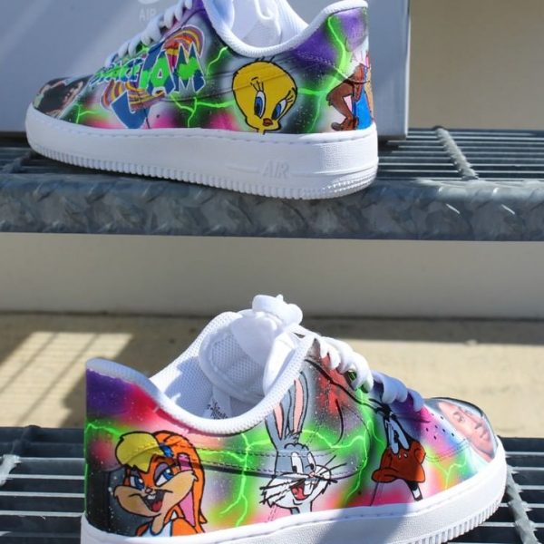 Space Jam Painted Custom Air Force 1