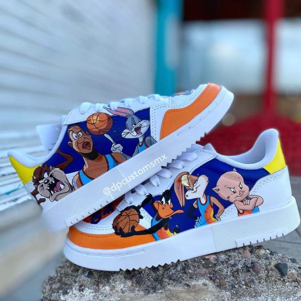 Space Jam Painting Custom Air Force 1