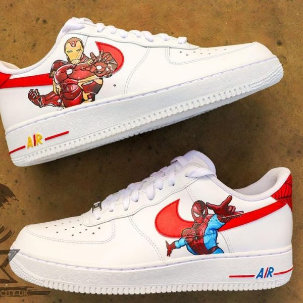 Spider-Man vs Iron Man Custom Air Force 1