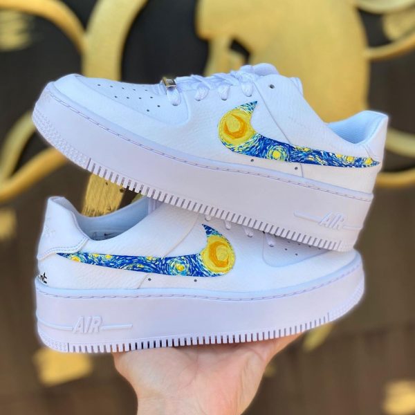 Starry Night painted Custom Air Force 1