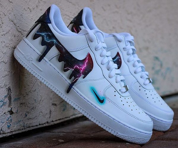 Static Drip Painted Custom Air Force 1