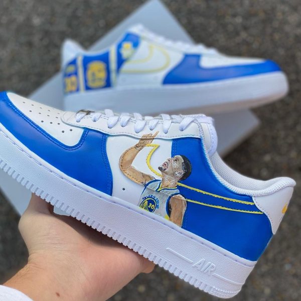 Stephen Curry Painted Custom Air Force 1