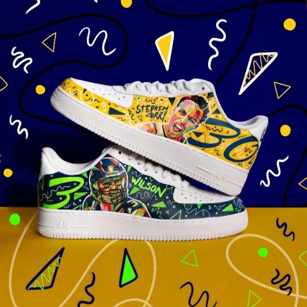 Stephen Curry x Russell Wilson Custom Air Force 1