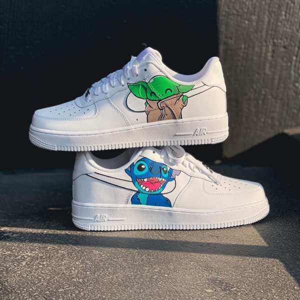 Stitch x Baby Yoda Custom Air Force 1