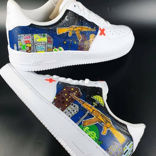 Street Life Painting Custom Air Force 1