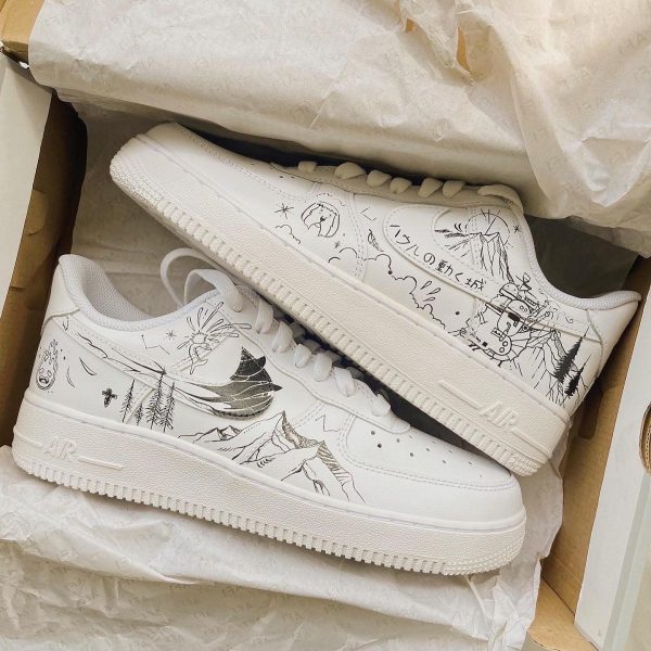 Painted Studio Ghibli Custom Air Force 1