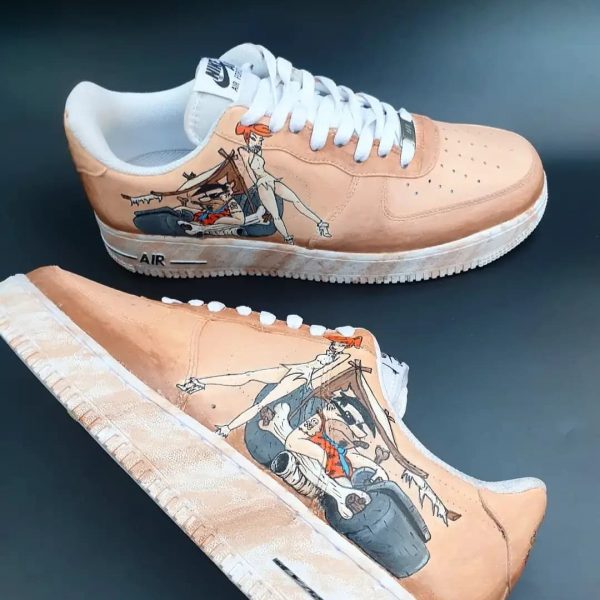 The Flintstones Painting Custom Air Force 1