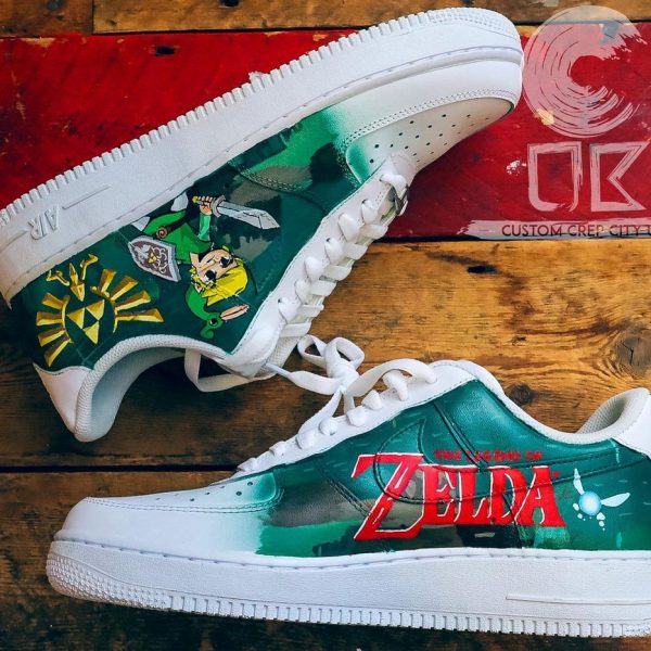 Legend of Zelda Painted Custom Air Force 1