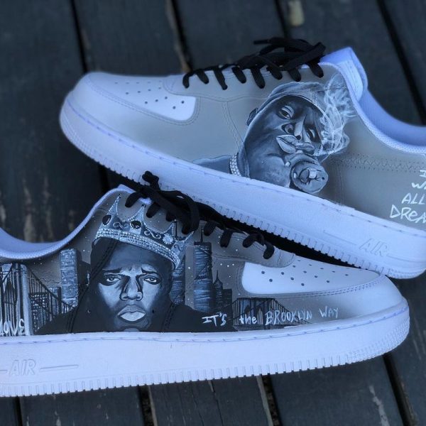 The Notorious BIG Painting Custom Air Force 1