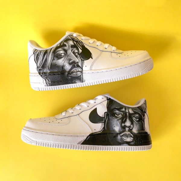 The Notorious BIG Tupac Custom Air Force 1