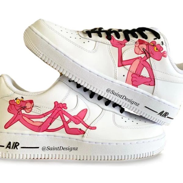 Pink Panther Painted Custom Air Force 1