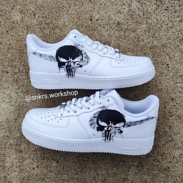 The Punisher Painting Custom Air Force 1