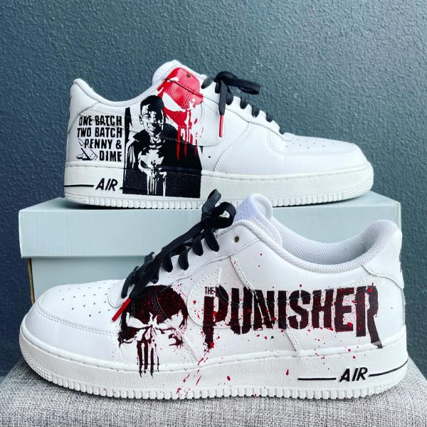 The Punisher Painted Custom Air Force 1