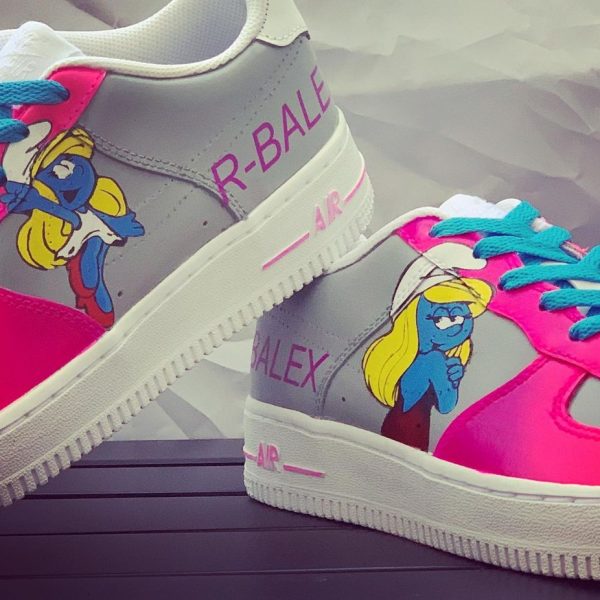 The Smurfs Painted Custom Air Force 1