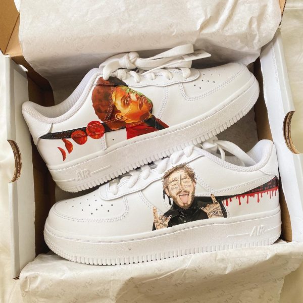 The weeknd x Post Malone Custom Air Force 1