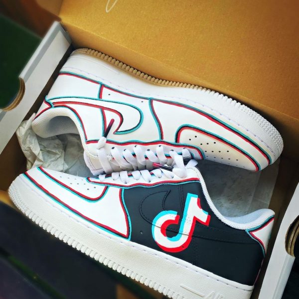 TikTok Painted Custom Air Force 1