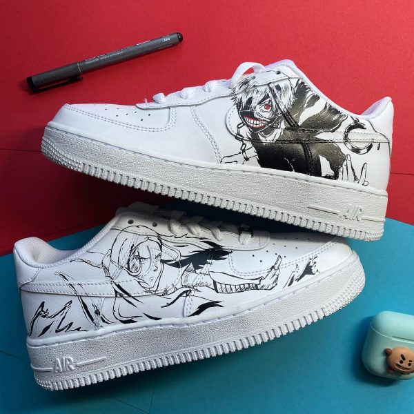 Tokyo Ghoul and Avatar The Last Airbender Custom Air Force 1