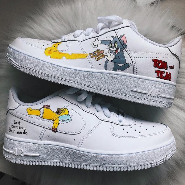 Tom and Jerry x The Simpsons Custom Air Force 1