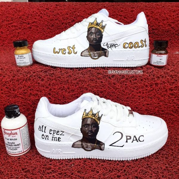 Tupac Painted Custom Air Force 1