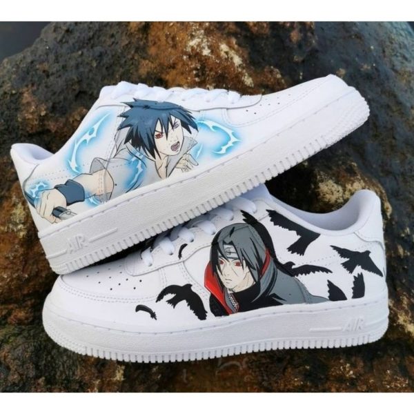 Handpainted Itachi Sasuke Custom Air Force 1