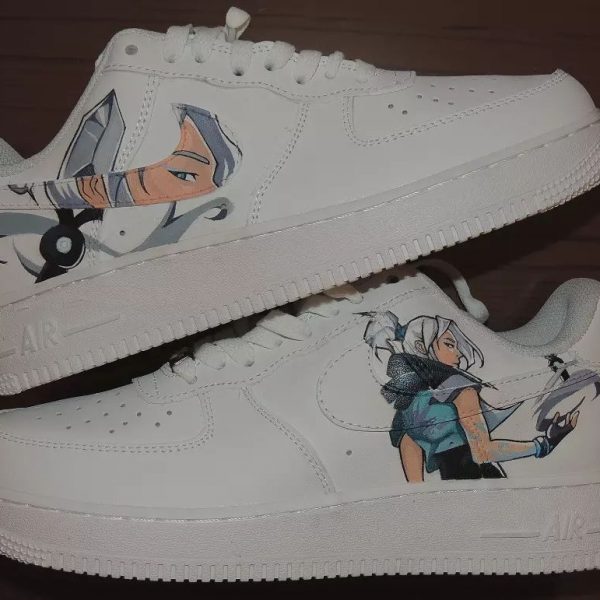 Valorant Hand Painting Custom Air Force 1