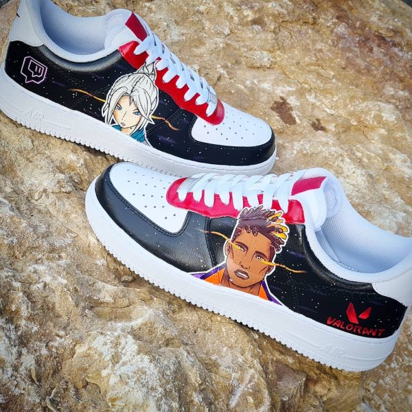 Valorant Hand Painted Custom Air Force 1