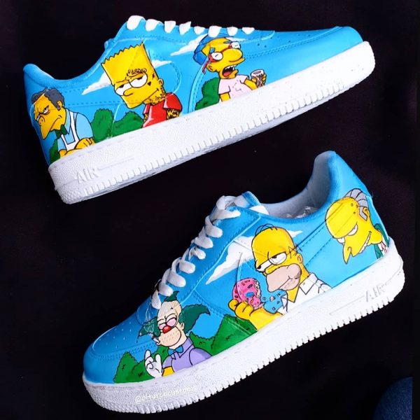 Painted Simpsons Family Custom Air Force 1