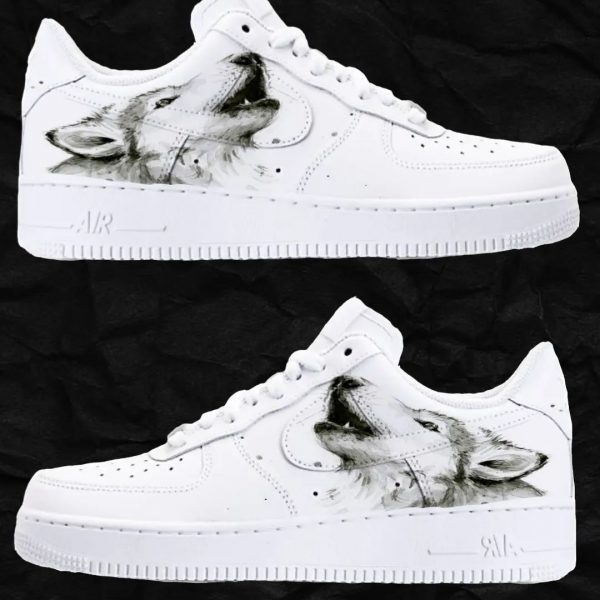 Wolf Handpainted Custom Air Force 1