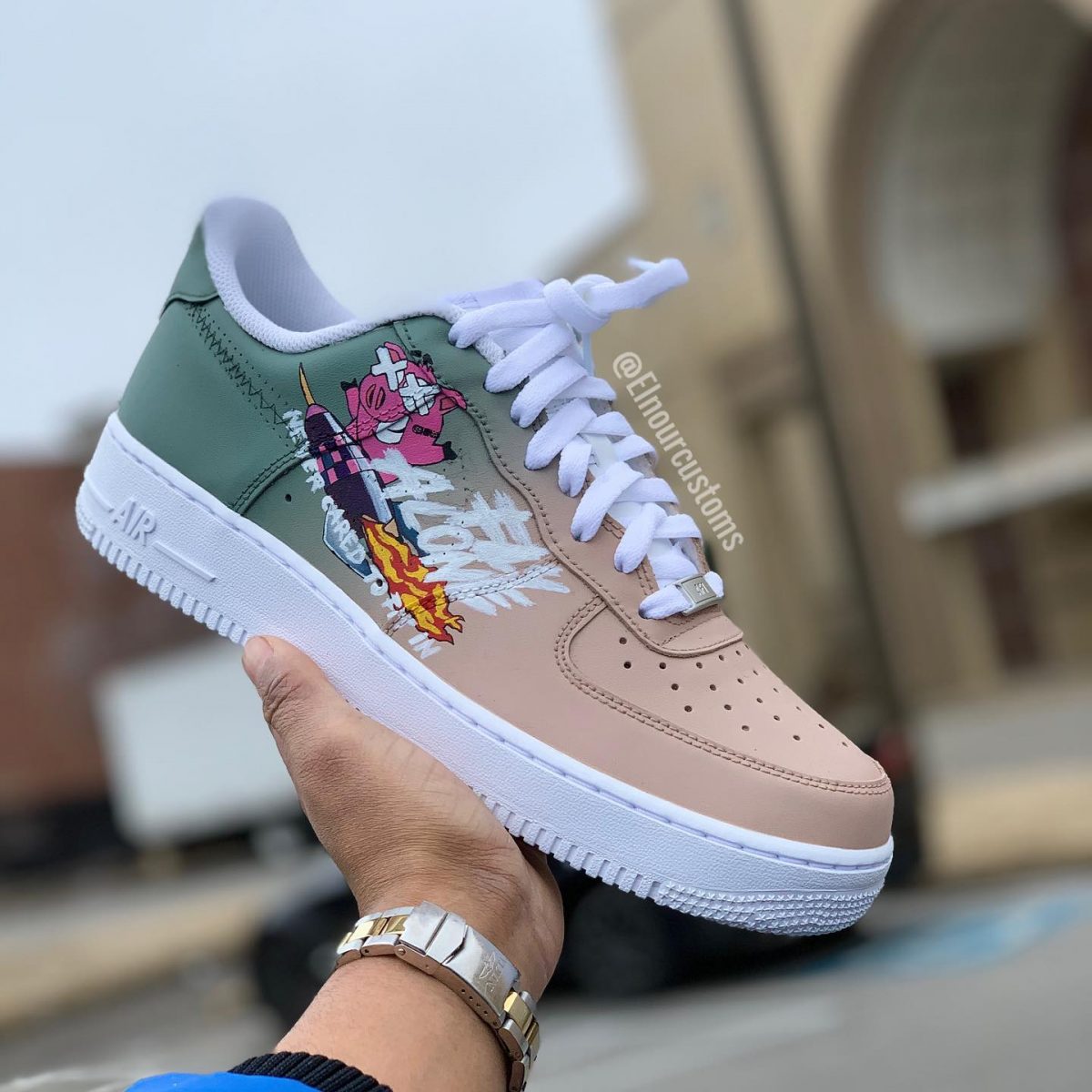 Fly Alone Painted Custom Air Force 1