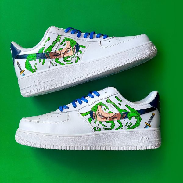 Painted Zoro OP Custom Air Force 1