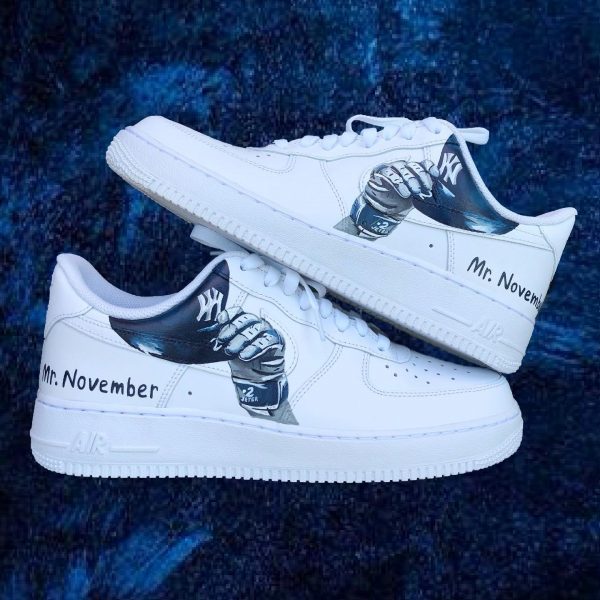 Yankees Painted Custom Air Force 1