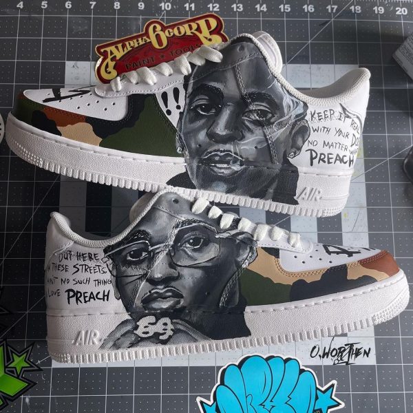 Young Dolph Creative Custom Air Force 1