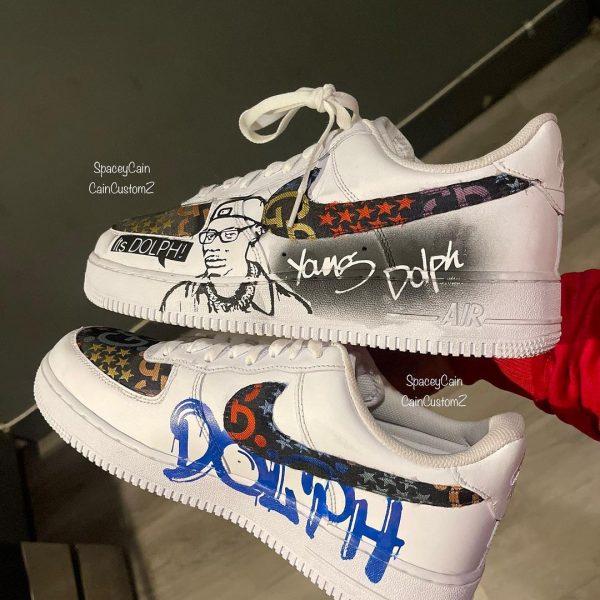 Young Dolph Painted Custom Air Force 1