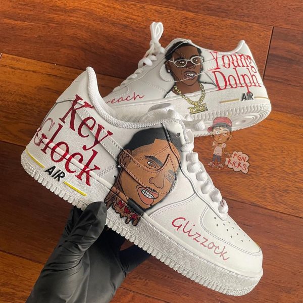 Young Dolph x Key Glock Custom Air Force 1