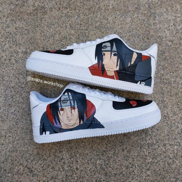 Painted Itachi Naruto Custom Air Force 1