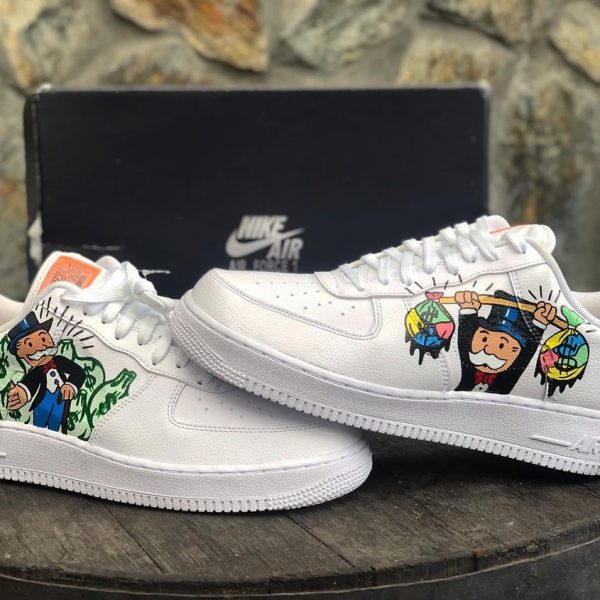 Monopoly Hand Painting Custom Air Force 1