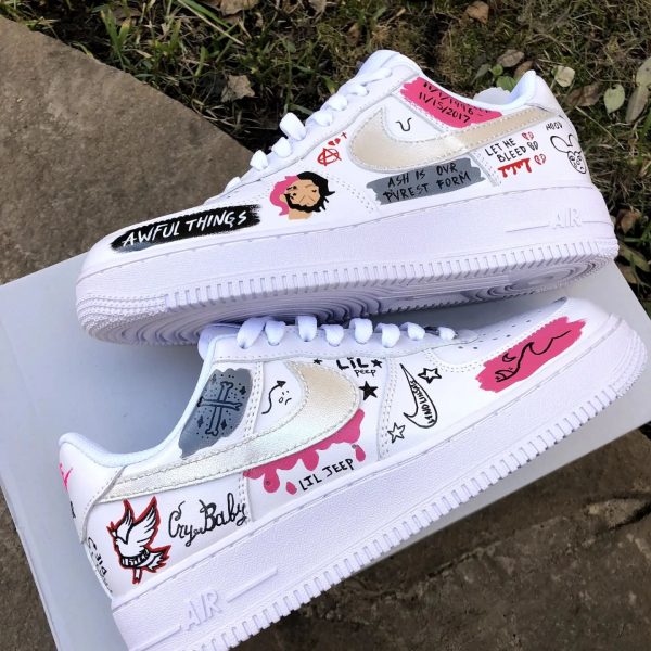 Painted Lil Peep Custom Air Force 1