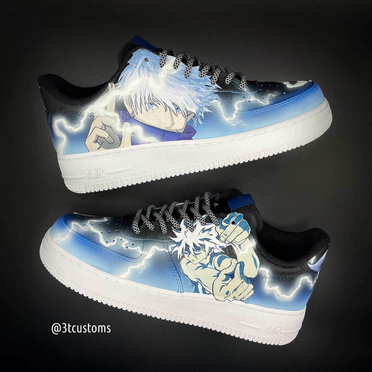 Killua and Gojo Painting Custom Air Force 1