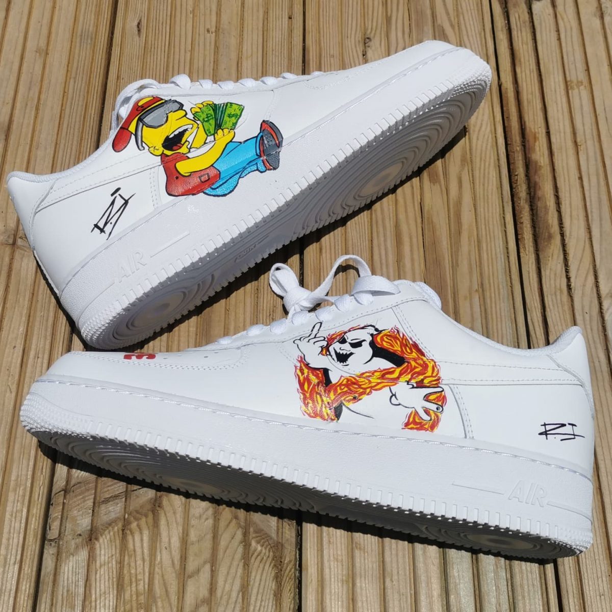 Bart Money Painted Custom Air Force 1