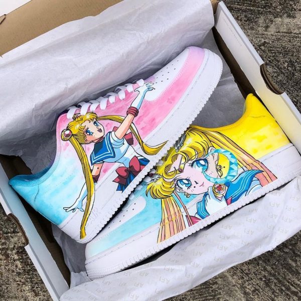 Sailor Moon Handpainted Custom Air Force 1