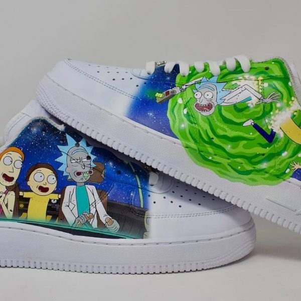 Rick and Morty Handpainted Custom Air Force 1