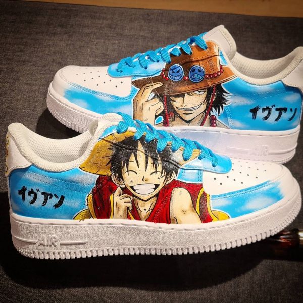 Luffy Ace Anime Custom Air Force 1