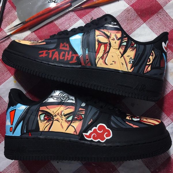 Handpainted Itachi Naruto Custom Air Force 1