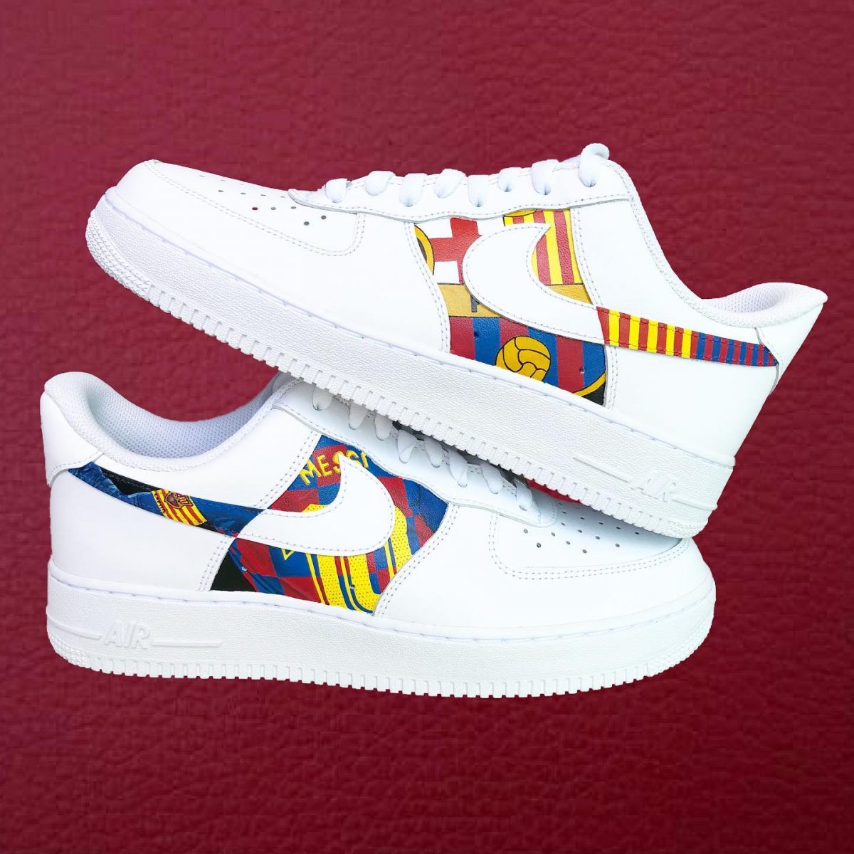 Barcelona Painted Custom Air Force 1